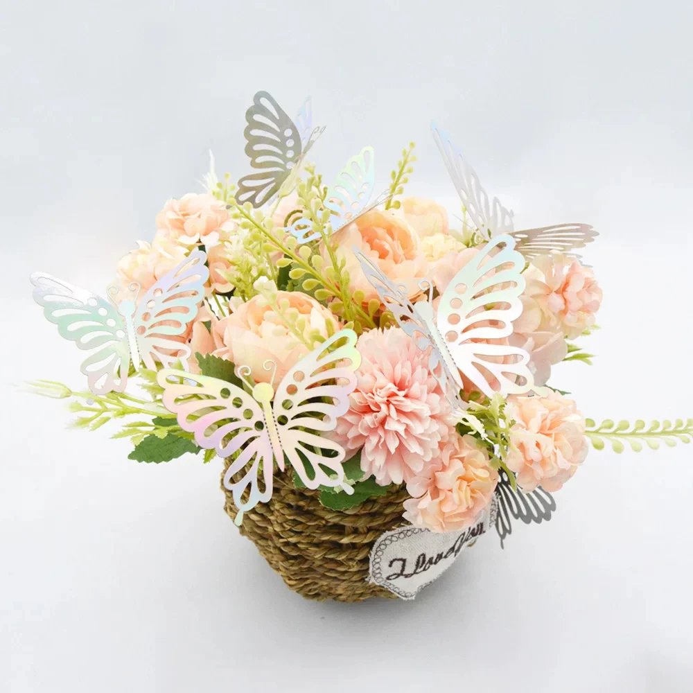 12 шт. 3D Наклейки для декора стен в виде бабочек наклейки художественного