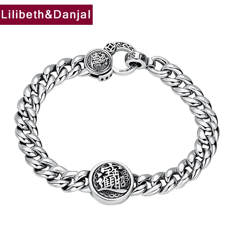 

Браслет на запястье унисекс из серебра 925 пробы, B23