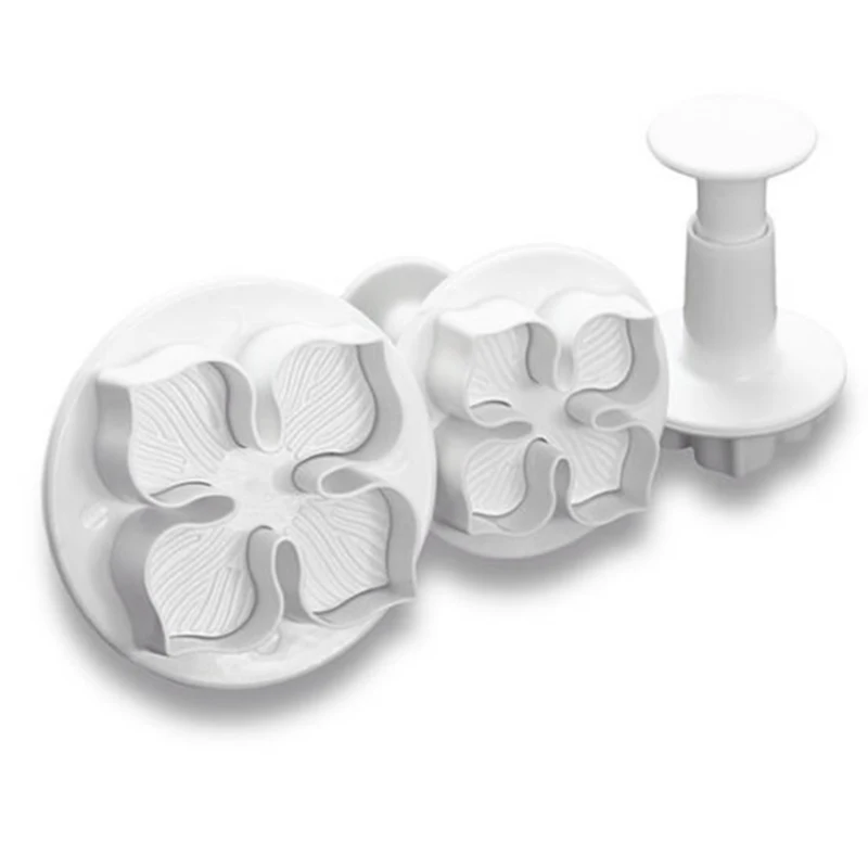

3Pcs/Set Hydrangea Fondant Cake Decorating SugarCraft Plunger Cookie Cutter Flower Blossom Mold Home Cake tools Drop Shipping