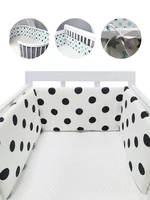 baby convertible crib protector toddler safety bed rail guard bumper grey stars protect babys head infant cradle guard