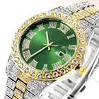 Часы мужские, синие, красные, зеленые, со стразами, в стиле хип-хоп