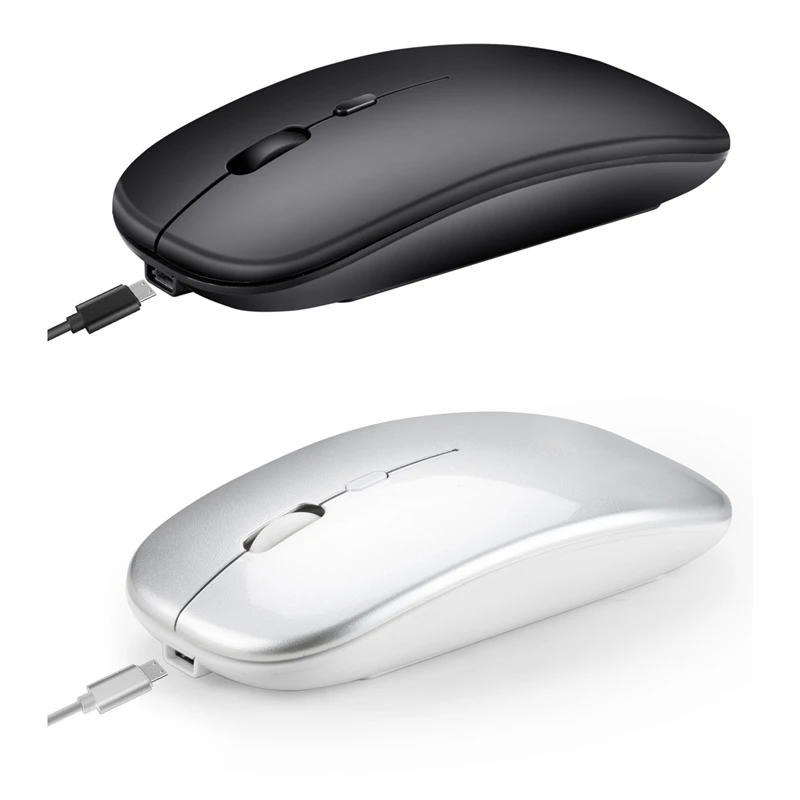 

Мышь компьютерная беспроводная Бесшумная, 2,4 ГГц, 2 шт.