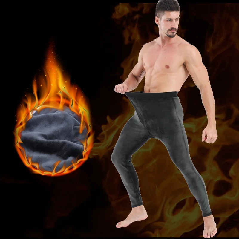 Новинка зимнее термобелье для мужчин кальсоны плотная термо одежда флисовые