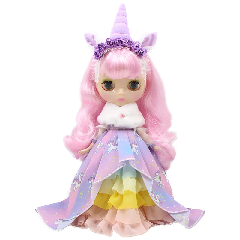 Новинка бесплатная доставка Одежда для куклы блайз единорог женская одежда