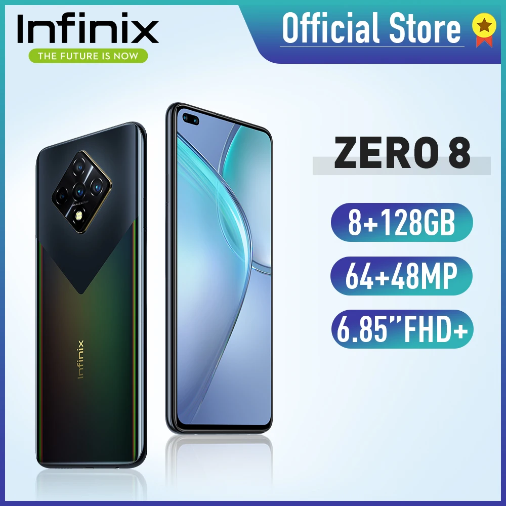 Смартфон Infinix ZERO 8 6 85 дюйма + 128 ГБ 64 мп Helio G90T 33 Вт|Смартфоны| |
