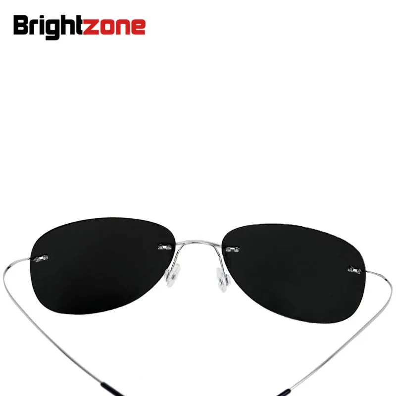 Солнцезащитные очки без оправы UV400 крутые поляризационные серые супертонкие