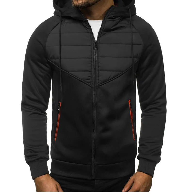 

2021 New Men's Hoodies Autumn Winter Cotton-Padded Clothes Sport Zipper Hoodies Slim-Fitting Jacket Among Us WY023