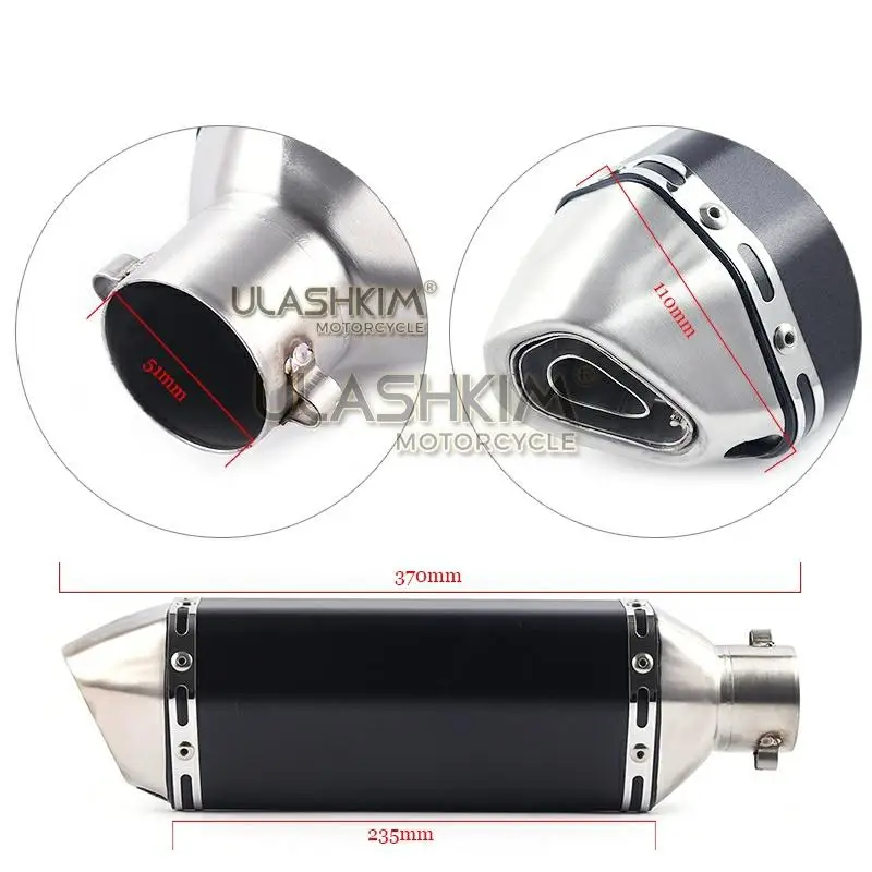 

Motorcycle Full System Exhaust Muffler Escape Slip On for bmw G310R G 310R Middle Contact Pipe
