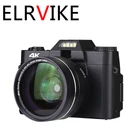 ELRVIKE 2021 4K HD Цифровая камера Micro Single Retro с Wi-Fi профессиональная цифровая камера Vlog внешний объектив