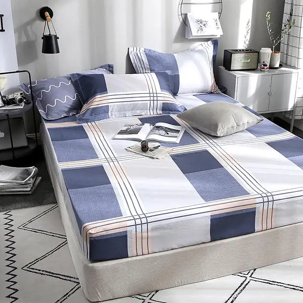 Качественный хлопок простыня наматрасник с эластичным ремешком высотой 25 см queen