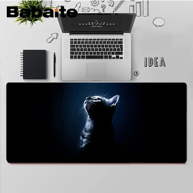 

Babaite Top Quality Black cat Laptop Gaming Mice Mousepad Free Shipping Large Mouse Pad Keyboards Mat
