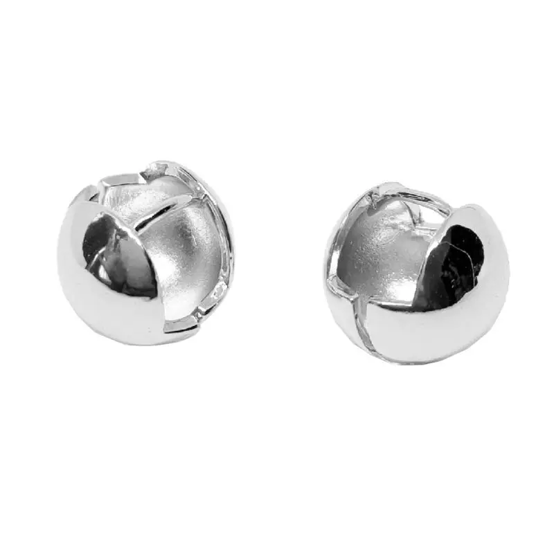 

Minimalism Gold Silver Plating Ball Stud Earrings Simple Round Ball Huggie Hoop Earrings For Women Fashion Jewelry