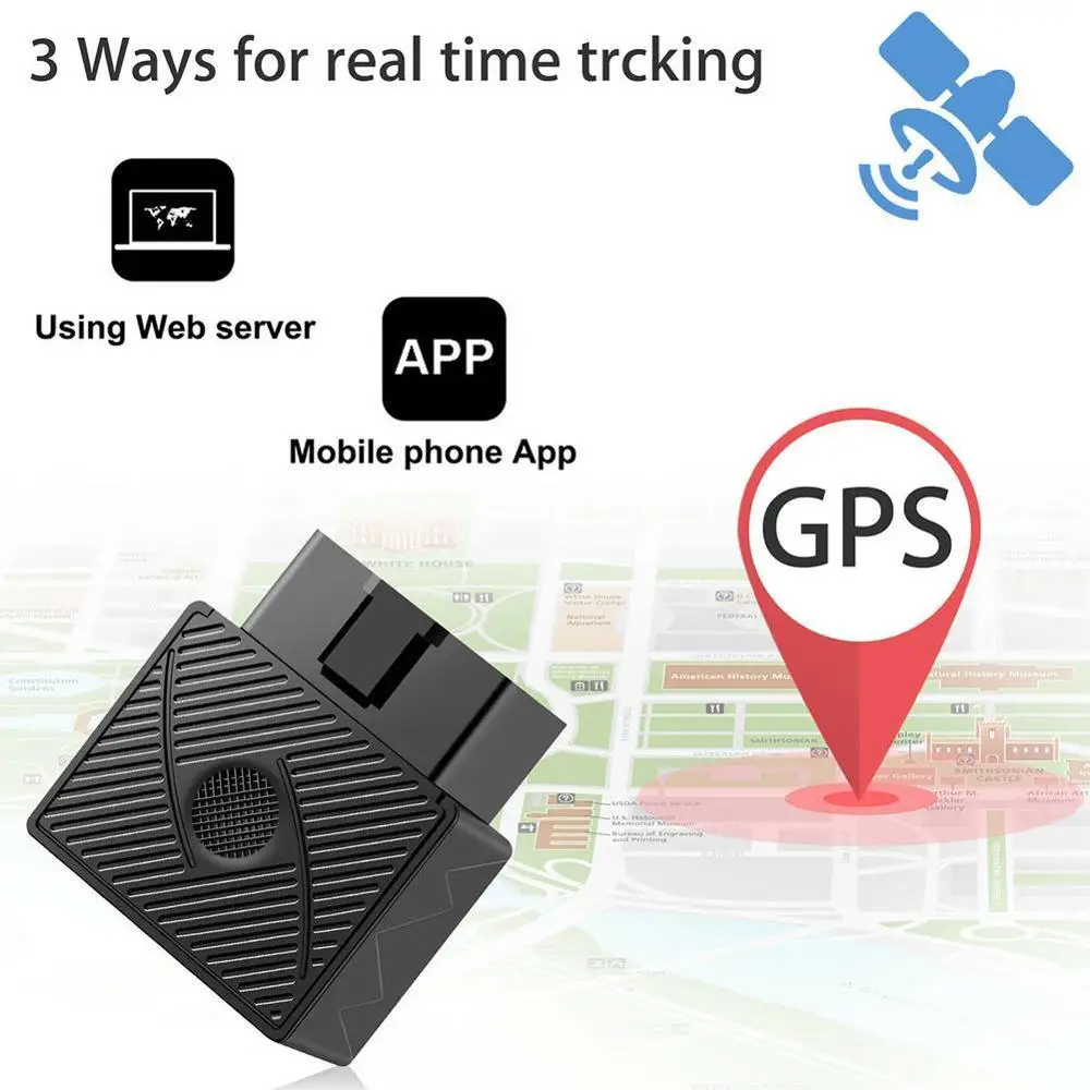 2019 OBD II gps-трекер 16PIN Plug Play Car GSM OBD2 устройство слежения gps локатор OBDII с