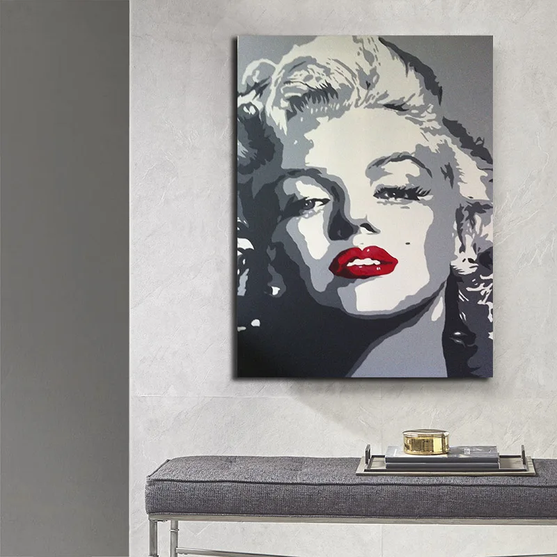 Акварель марилин Монро холст портрет настенное искусство декоративный постер