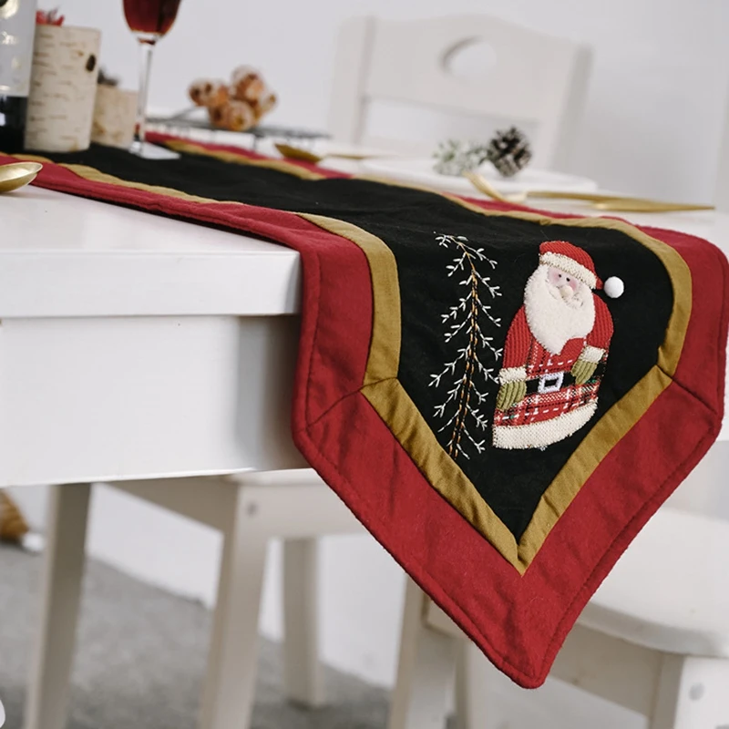 

Christmas Snowman Table Runner Merry Christmas Decor for Home Xmas Ornaments New Year'S Decor Navidad
