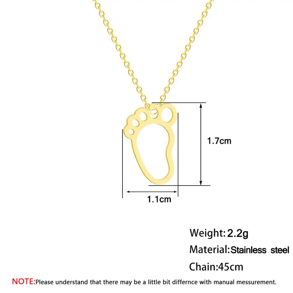 Chereda Fashion Ankle Necklaces Pendants for Women Baby Foot Plate Jewelry Chain Choker Necklace Children Gifts Bijoux | Украшения и