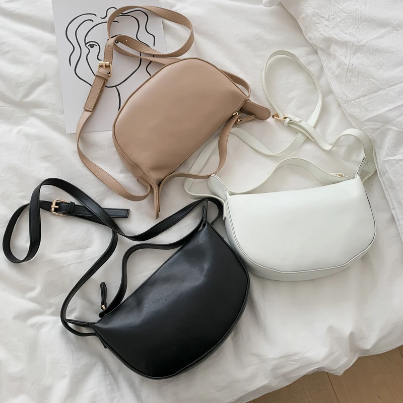 

Сумочка в форме пельменей для женщин, модный однотонный клатч на молнии в Корейском стиле, универсальная сумка через плечо