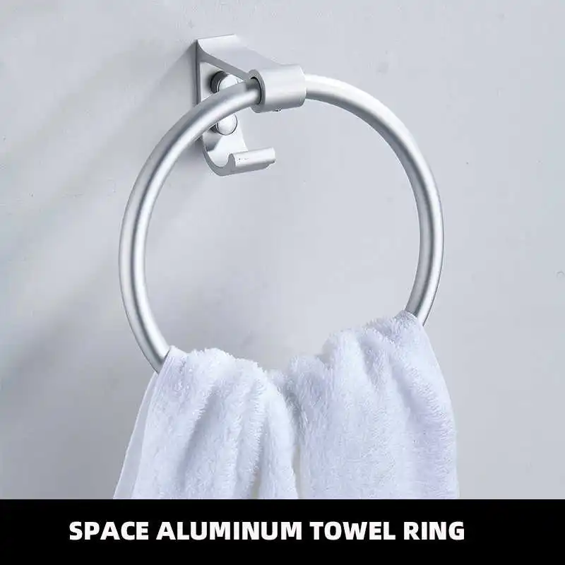 

Modern design towel Ringing with crochet towel Holder Around bathroom Accessories Hardware Wall Mounted towel rack
