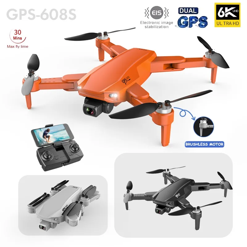 

2021 New S608 GPS Drone 6K Dual HD Camera Professional Aerial Photography Brushless Motor Foldable Quadcopter RC Distance 3000M