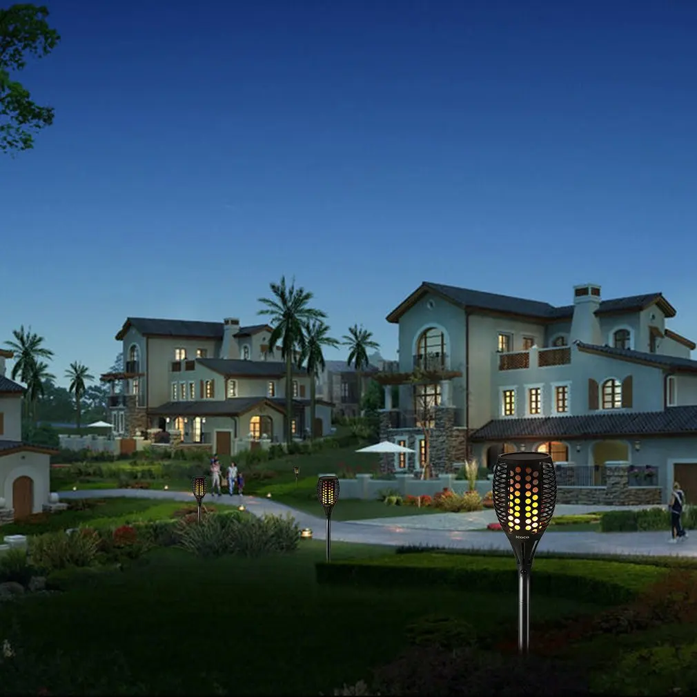 2 шт./компл. 96 Светодиодный Солнечный мерцающий пейзаж Декор лампы Открытый Сад