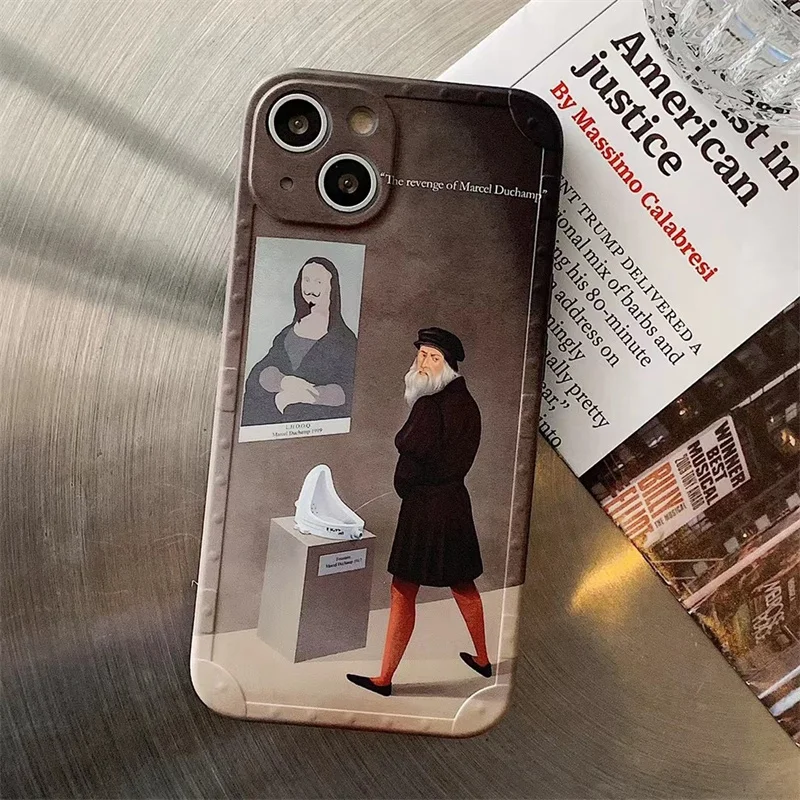 Роскошные чехлы для телефонов с изображением мести Марселя Duchamp iPhone 7 8 Plus X XR XS 11 12