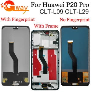 tft display for huawei p20 pro lcd display screen touch digitizer assembly p20 pro clt l29 with frame for huawei p20 pro lcd free global shipping