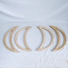 5 шт. Nordic Стиль ротанг и лунной фазой, Комплект зеркала на стене дома украшения Опора X4YE