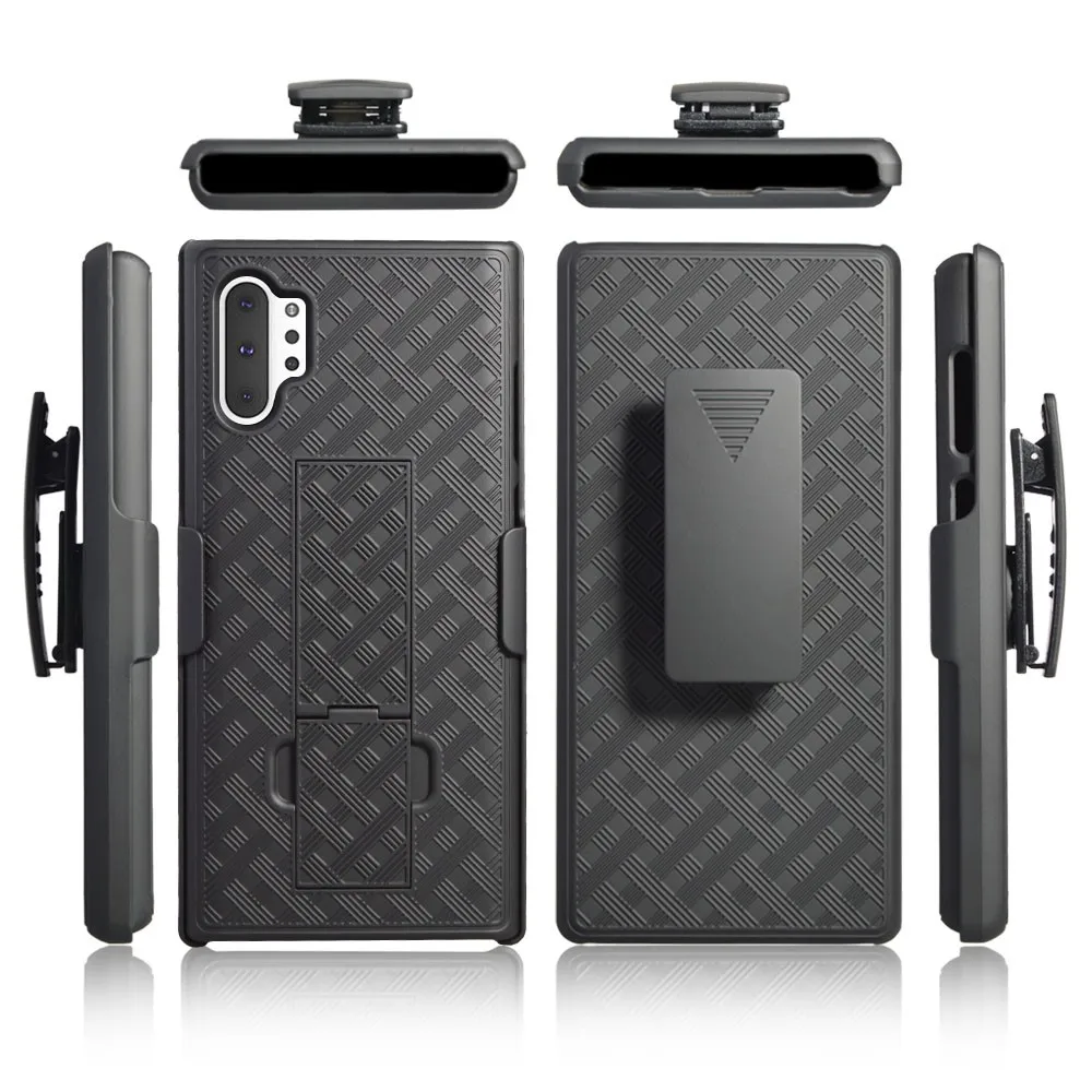 Note10+ Hard Shell Case Belt Clip Holster Coque on for Samsung Galaxy Note 10 Plus Black Slim PC Fundas Covers Protect Cases | Мобильные