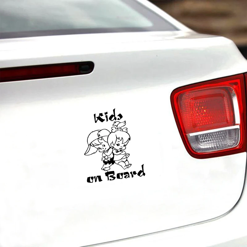 

Reflective Kids On Board Car Stickers And Decals Funny Rear Windshield Bumper Window Trunk Cover Scratch Accessories PVC19*13cm