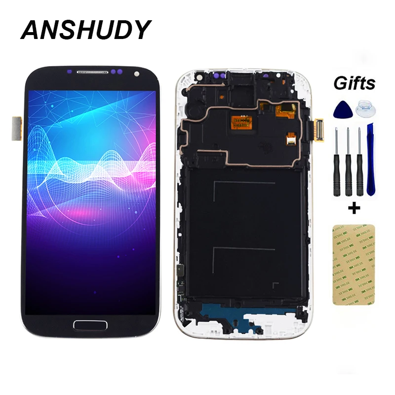 ЖК-дисплей+ сенсорный экран дигитайзер Датчик в сборе+ рамка для samsung Galaxy S4 i9500 i9505 i337 919 720T L720