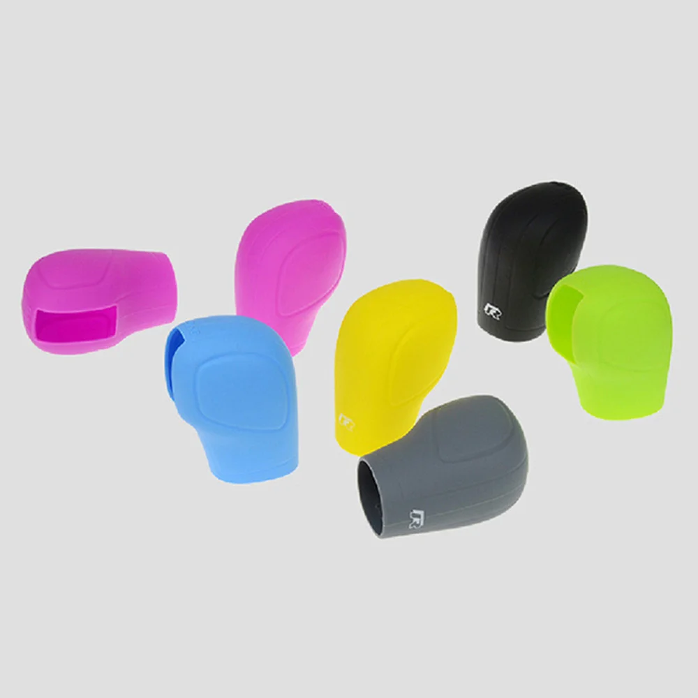 

Practical Silicone Cover Handbrake Cover Protector Oval Gear Shift Knob for Car(Blue)