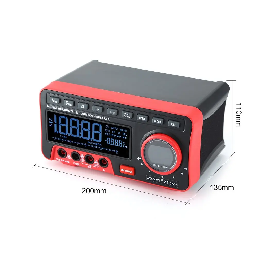 

New 19999 counts T-RMS Desk-type Digital Multimeter & BT Speaker AC/DC Current Voltage Meter Auto/Manual Range ZT-5566