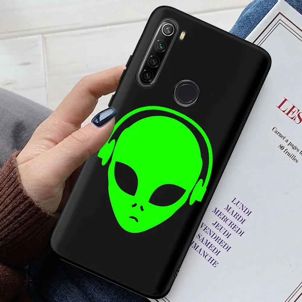 

Funny Art Cartoon Cute Space Alien Etui Silicone For Xiaomi Redmi 8A 8 9A K20 K30 For Redmi Note 9 Pro Case 7 10X 4G 5G Capa