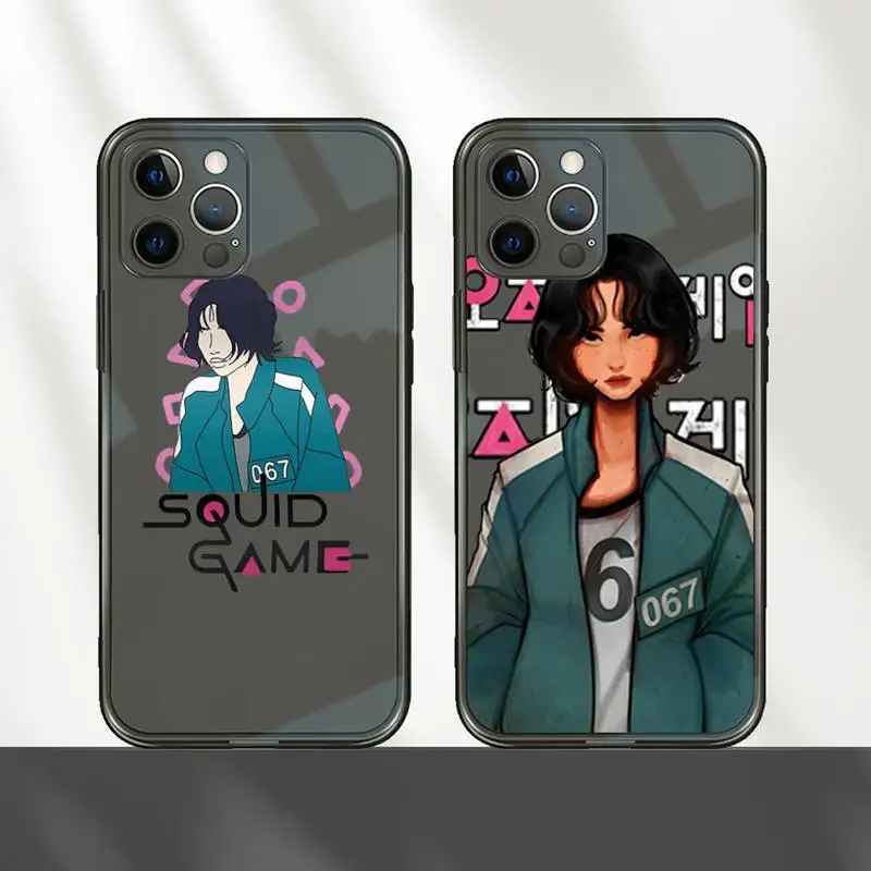 

squid game 456 067 tv series Phone Case Transparent for iPhone 7 8 11 12 se 2020 mini pro X XS XR MAX Plus