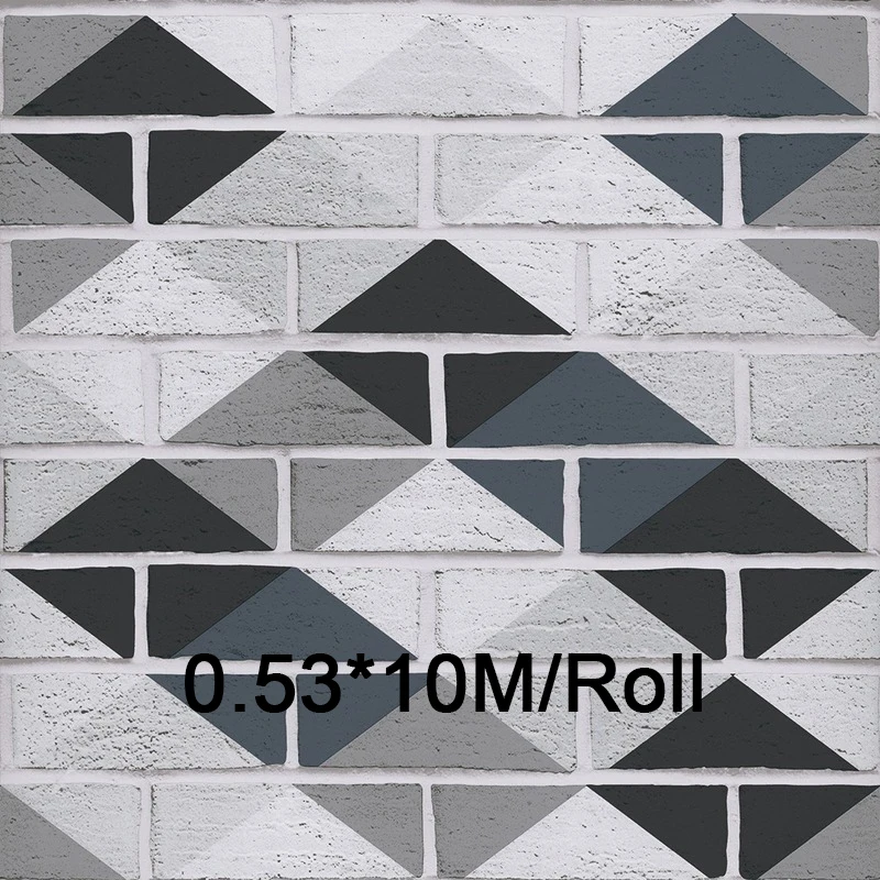

Nordic Modern Geometric Imitation Brick Wall Paper Home Decor Bedroom Study Living Room TV Backdrop Wall Self-adhesive Stickers