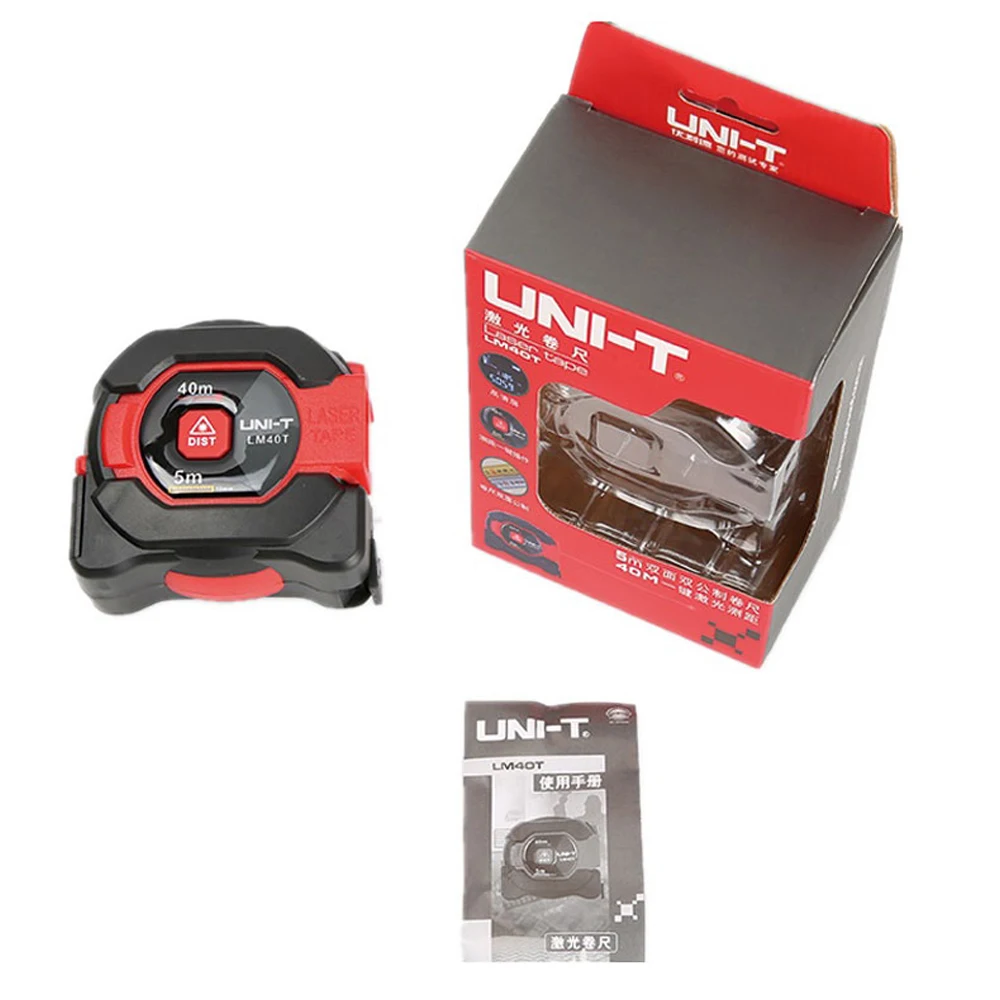 UNI-T LM40T laser rangefinder 40M tape measure digital telescopic 5m ruler measuring tool with LCD display | Инструменты