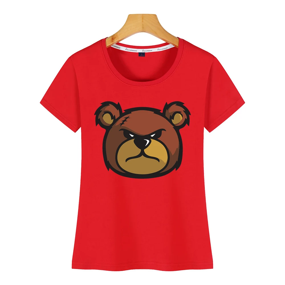 Топы Футболка Для женщин angry мишки каваи надписи принт Женская футболка|Футболки|