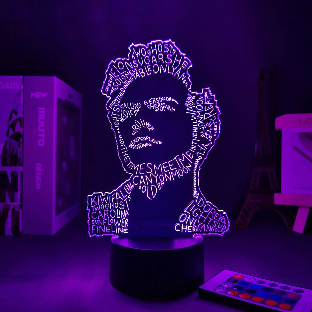 Art Abstract Harry Figure 3D Night Light Touch Projection Style Display Suitable For Gifts Children Room Decoration Bedside Lamp | Лампы и