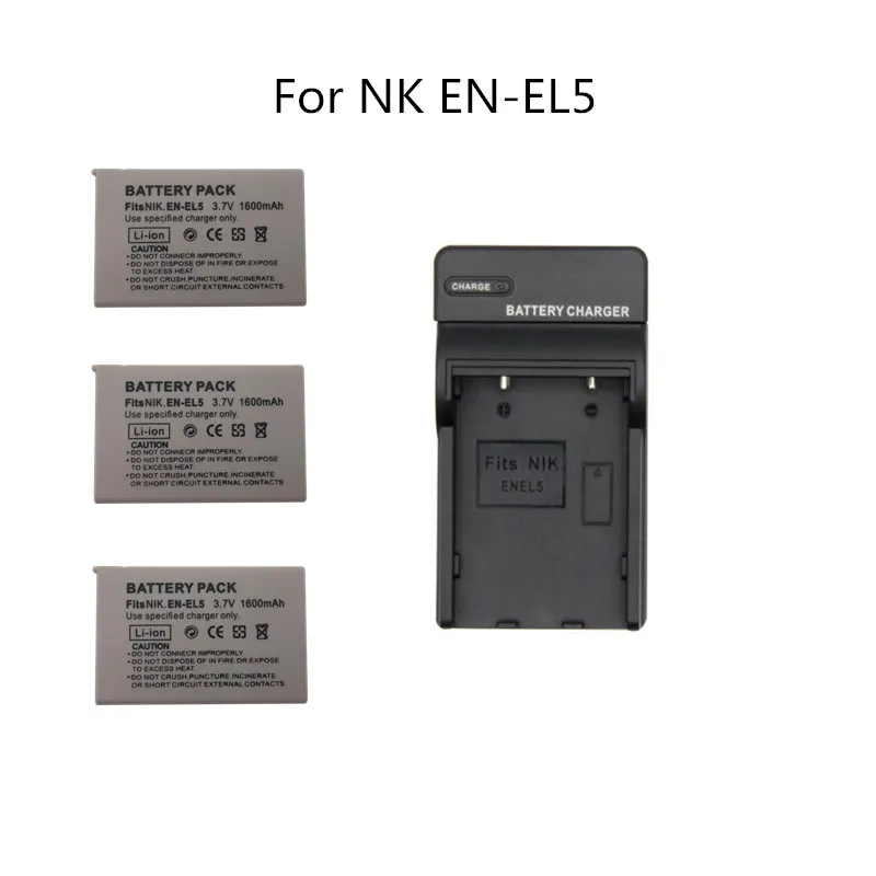 Аккумулятор для цифровой камеры 1500 мАч 3 6 В и зарядное устройство USB Nikon Coolpix P4 P80 P90