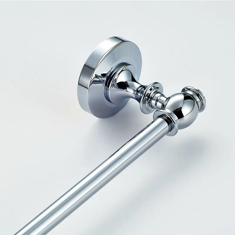 Настенный хромированный латунный аксессуар для ванной комнаты одинарный