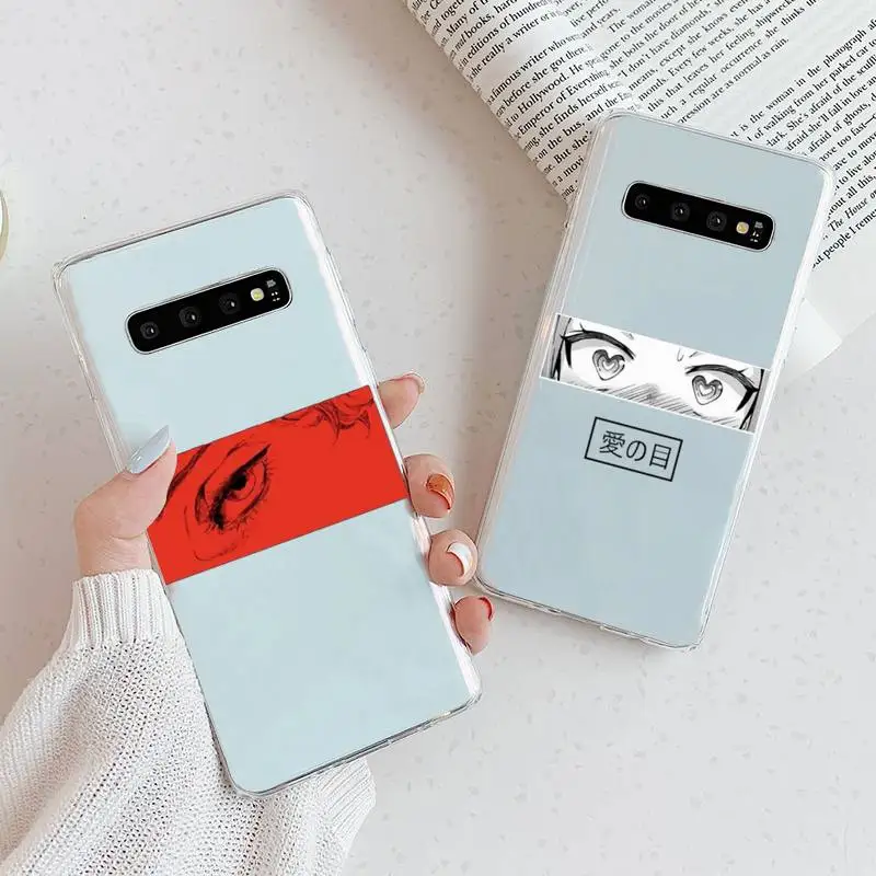 

Sad Japanese Anime Aesthetic Phone Case Transparent For Samsung A51 A50 A71 A70 A81 M60S Note S21 S 20 10 9 8 11 E Plus Ultra