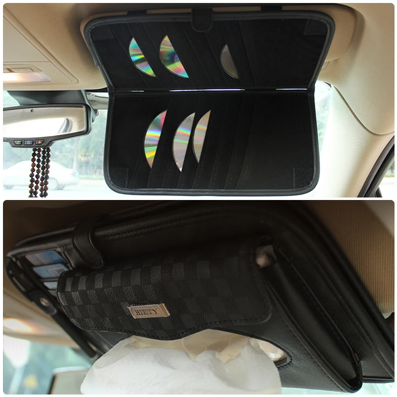 Автомобильный солнцезащитный козырек тканевая коробка многофункциональная