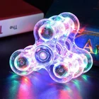 Прозрачный Спиннер со светодиодный Ной подсветкой, ручной Спиннер EDC Спиннер, игрушки для снятия стресса, игрушка для детей и взрослых