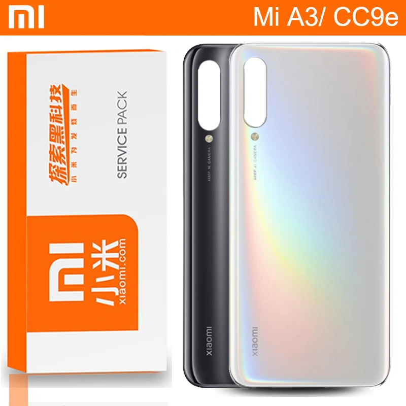 Оригинальный Новый чехол для аккумулятора Xiaomi Mi A3 Задняя стеклянная панель