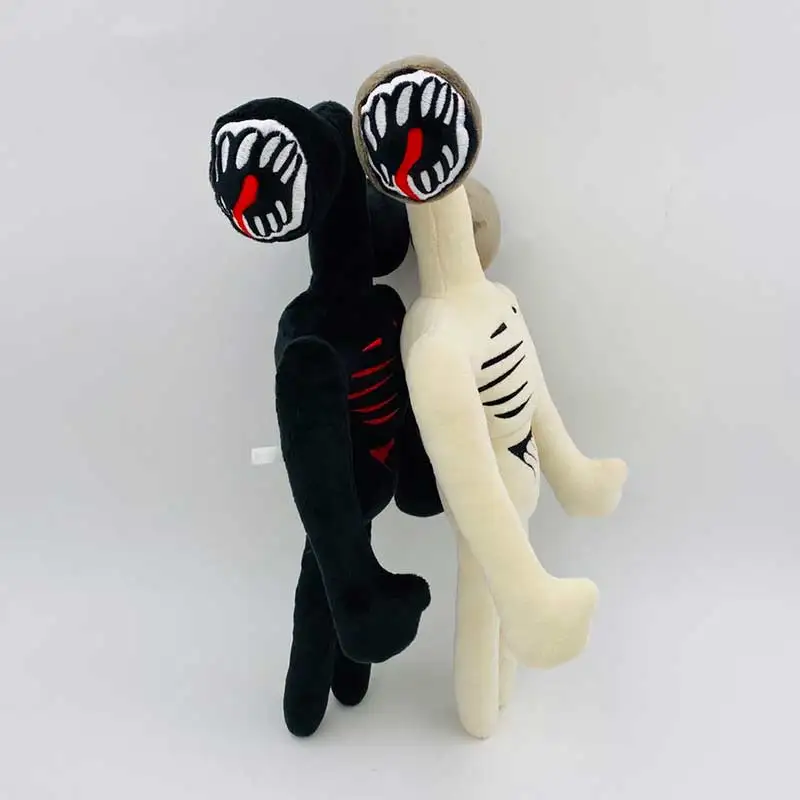 Игрушка плюшевая кукла аниме сирена 30-38 см страшная черная белая красная голова