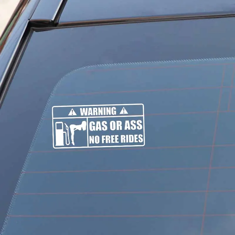 

Creative Warning Car Sticker Gasoline or Butt Accessories PVC Waterproof Sunscreen Decal Applies To All Models, 15cm*7cm