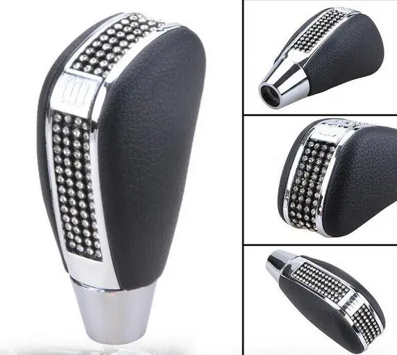 Ручная ручка переключения передач автомобиля черная универсальная Алмазная