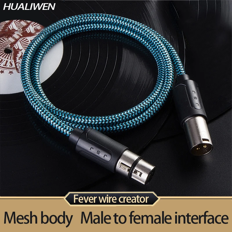 

XLR Cable Male To Female M/F 3Pin OFC Audio Cable Foil+Braided Shielded For Microphone Mixer Amplifier 1m 1.5m 2m 3m 5m