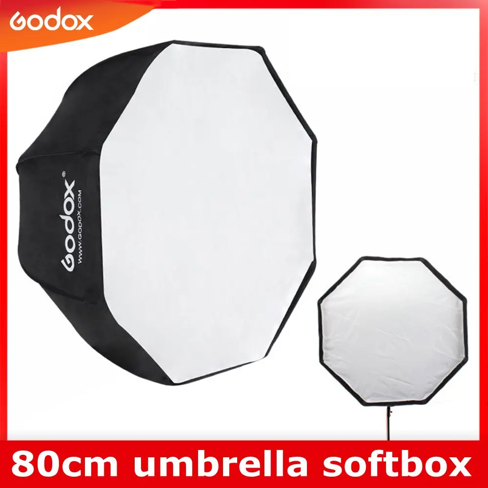 Godox Фото 80 см/31 5 дюйма восьмиугольник зонтик софтбокс Brolly отражатель для студии