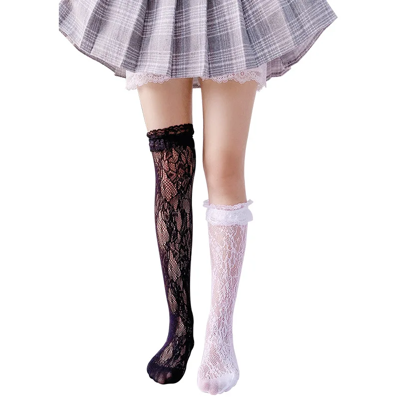 

Lace Lolita calf socks socks women's tube socks long tube lace Japanese stockings half-leg socks